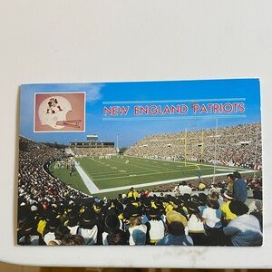 Vintage 1970s New England Patriots Stadium Postcard Foxboro Unused